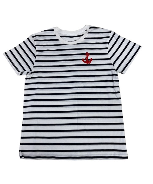 

Футболка с коротким рукавом, окантовка якорь INTERPLAY x Ayumi, темно-синий