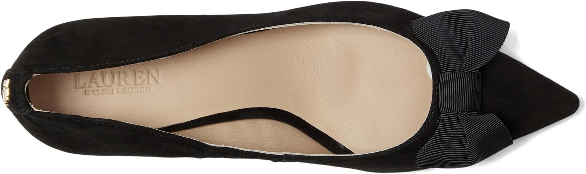 Туфли Lauren Ralph Lauren Adrienne Bow-Trim Suede Pumps, черный — фото 2