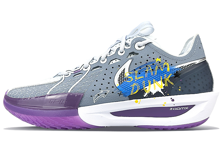 

Nike Air Zoom G.T. Cut 3 с амортизацией, противоскользящие и износостойкие низкие баскетбольные кроссовки унисекс сине-серые белые, цвет White