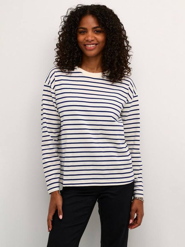 

Топ с длинными рукавами Winny Stripe KAFFE, Antique White/Blue