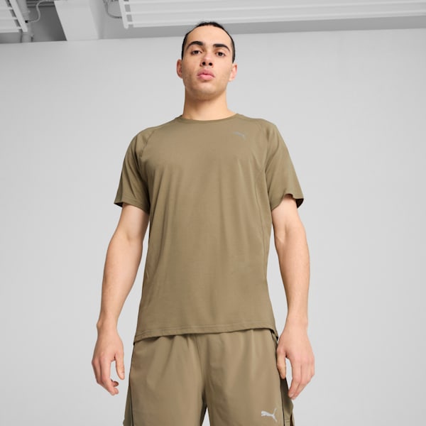 

Мужская футболка из трехслойной ткани Running Puma, коричневый