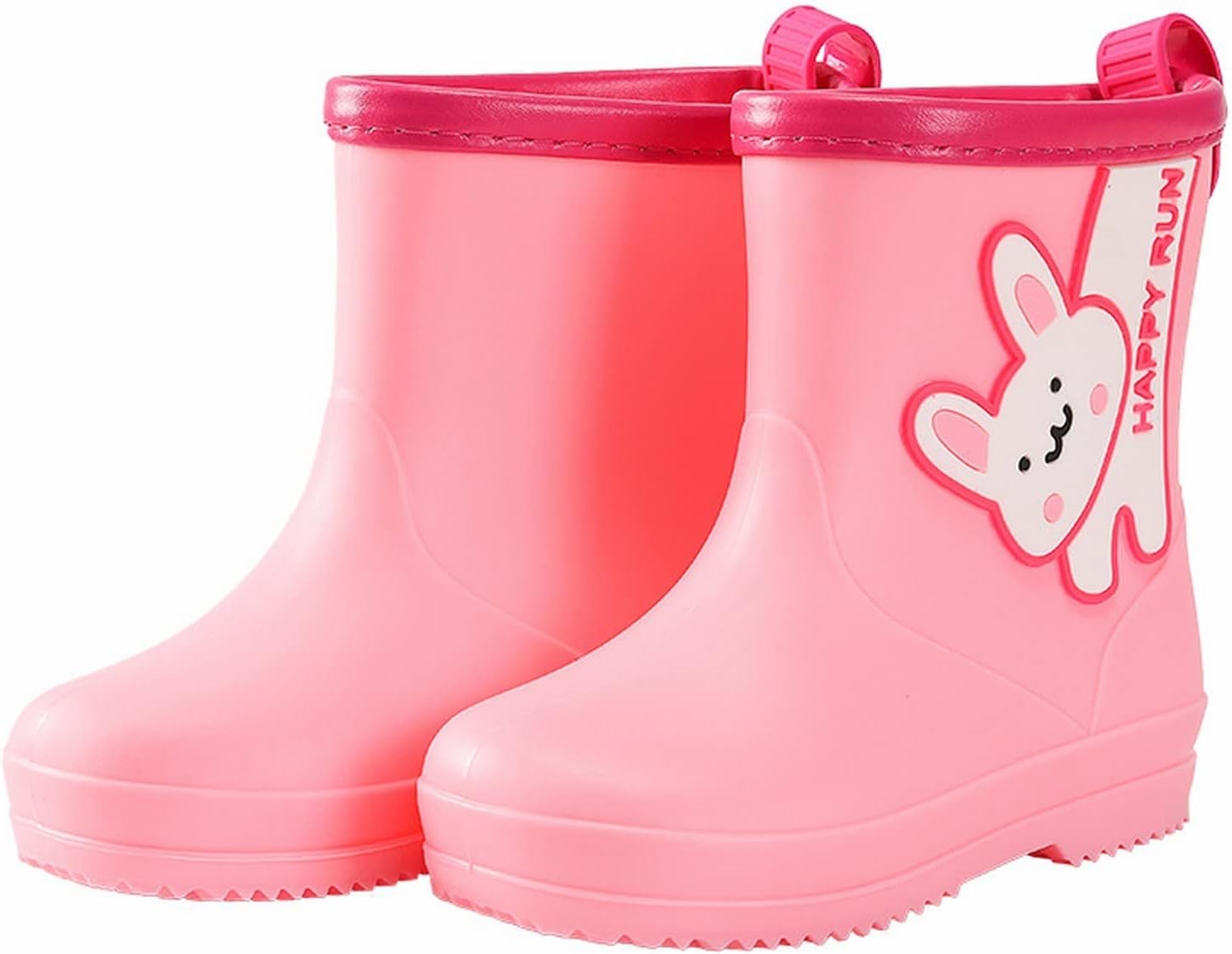 

Дождевые ботинки для мальчиков и девочек Жирафы Мультфильмные дождевые ботинки для детей Короткие дождевые ботинки Легкие и водонепроницаемые Generic, розовый