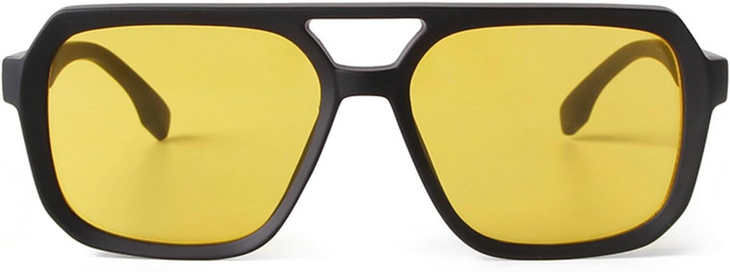 

Ретро-солнцезащитные очки-пилот для женщин и мужчин. Модные классические квадратные солнцезащитные очки в стиле 70-х годов. Винтажные градиентные коричнево-зеленые оттенки mincl, Yellow