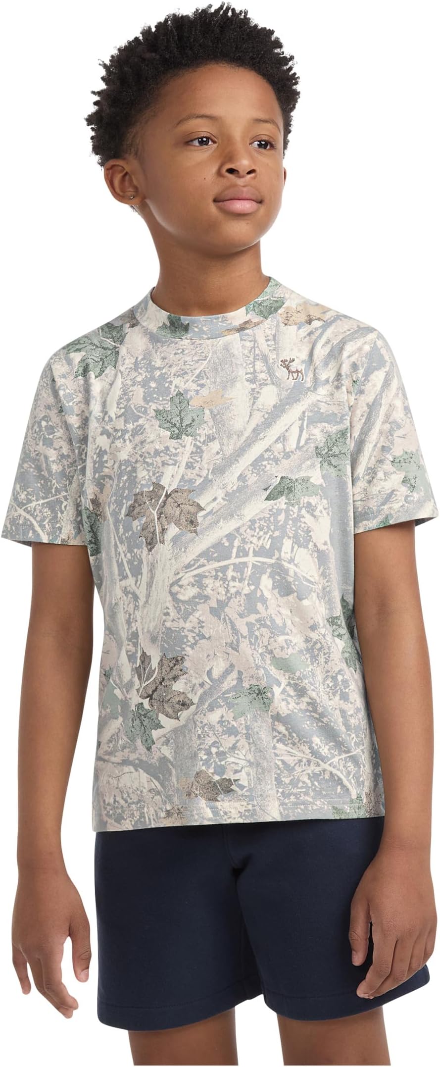 

Базовая футболка с коротким рукавом abercrombie kids, Anf Camo