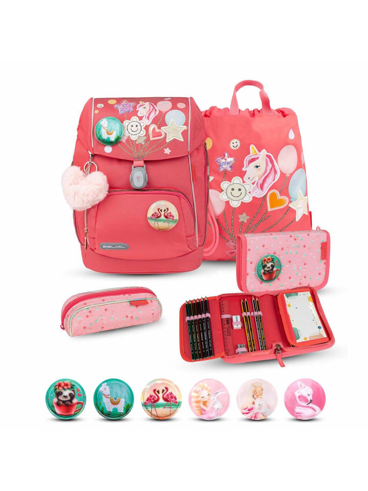 

Belmil Набор из 6 предметов: школьный рюкзак Premium Comfy Plus цвета «розовый кварц» (В36хД27хШ19 см)