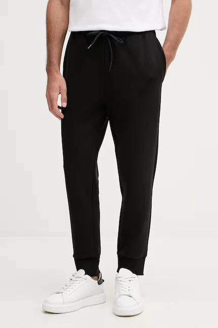 Спортивные штаны из хлопка с эластаном jogger BOSS Green, черный