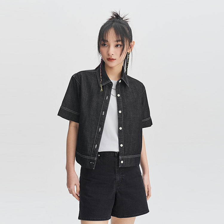 

Lee Женская черная рубашка