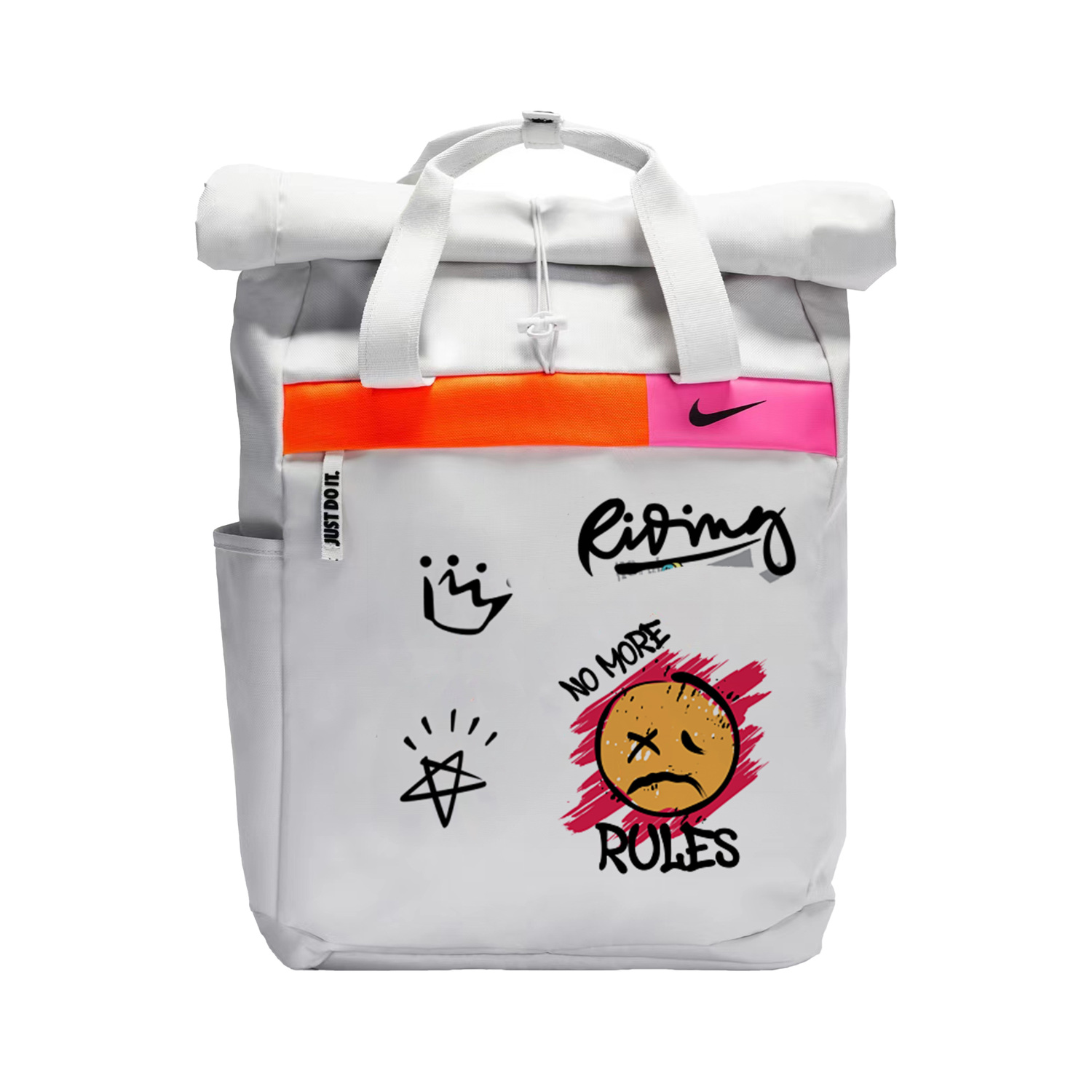 

Nike Тканевый рюкзак Regular Unisex светло-серебристый серый, Crying Face Crown