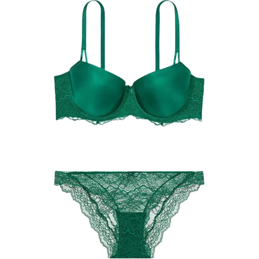Комплект нижнего белья изумрудный Victoria's Secret