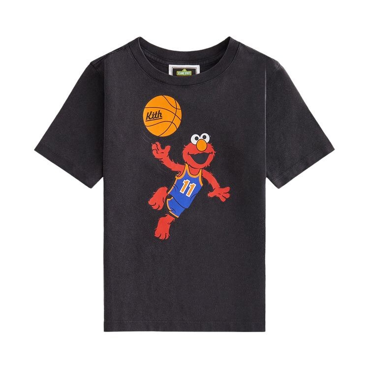 

Футболка Kith Kids x Sesame Street Basketball Elmo Vintage Tee Black, черный