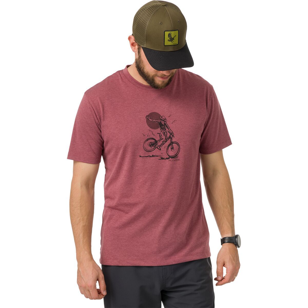 

Футболка Mtb trick Flylow, цвет garnet
