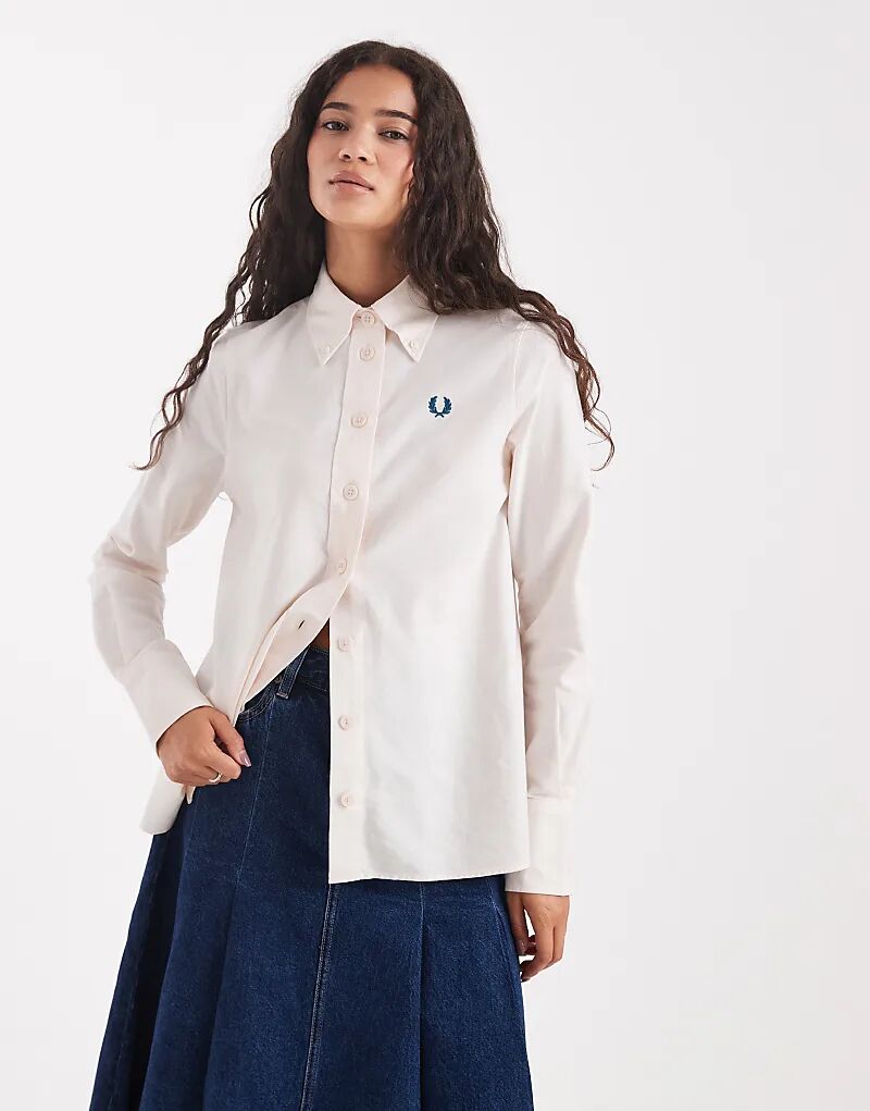 

Утепленная рубашка Fred Perry персикового цвета