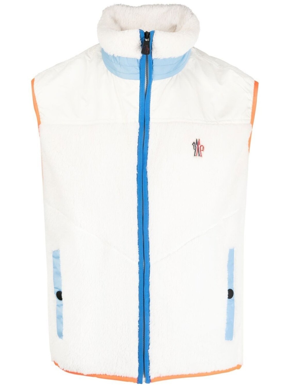

Moncler Grenoble флисовый жилет с нашивкой-логотипом, белый