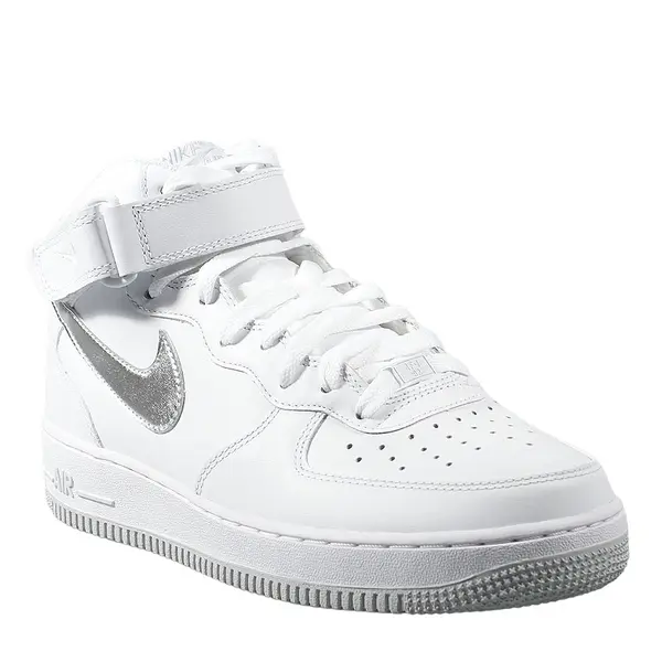 Кроссовки air force 1 mid '07 'white silver' Nike, белый — фото 2