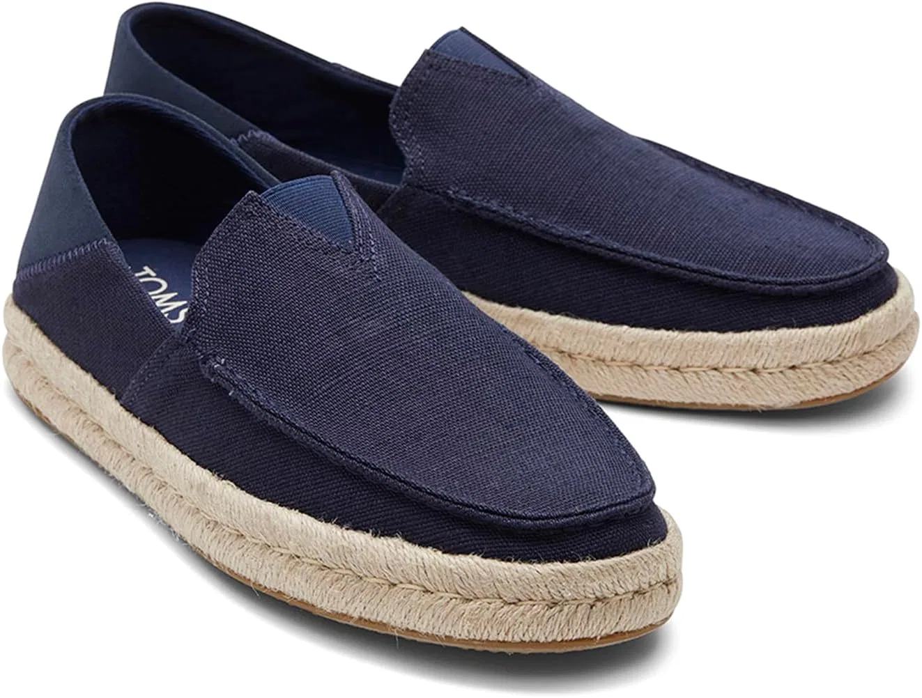 Мужские лоферы Toms Alonso Rope_dune Trainers, Navy Heritage Canvas Suede — фото 3