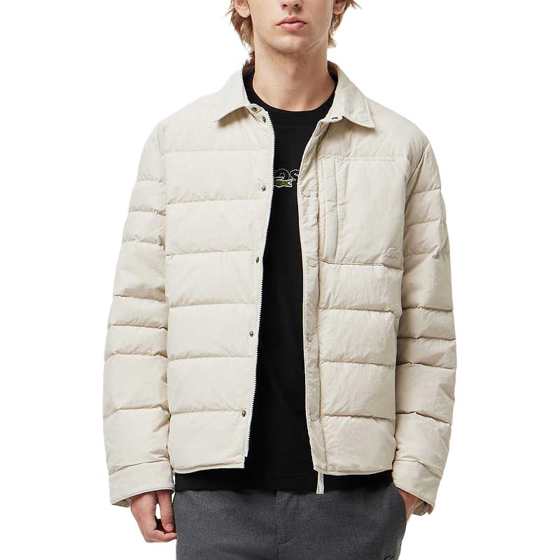 LACOSTE Мужская пуховая куртка светло-серого цвета, BUQ/Light Gray — фото 4