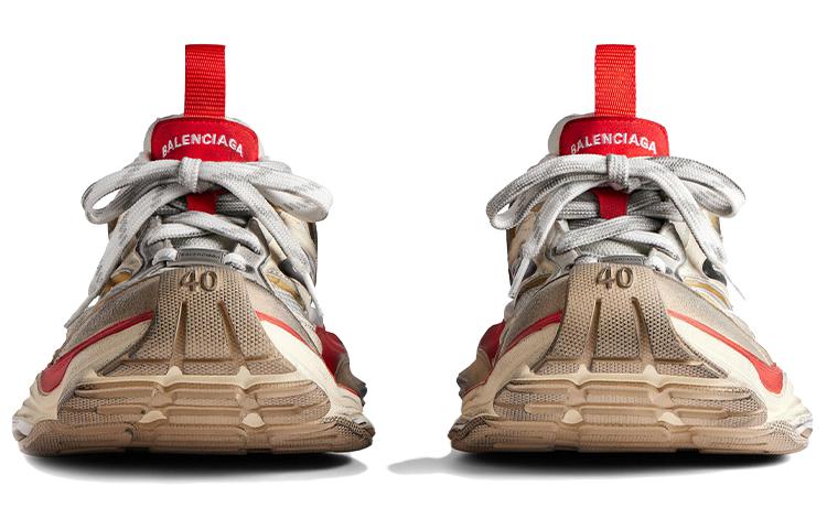 Balenciaga Грузовые кроссовки 'Потертые - Бежево-красные' - Бело-красные, цвет White Red — фото 4