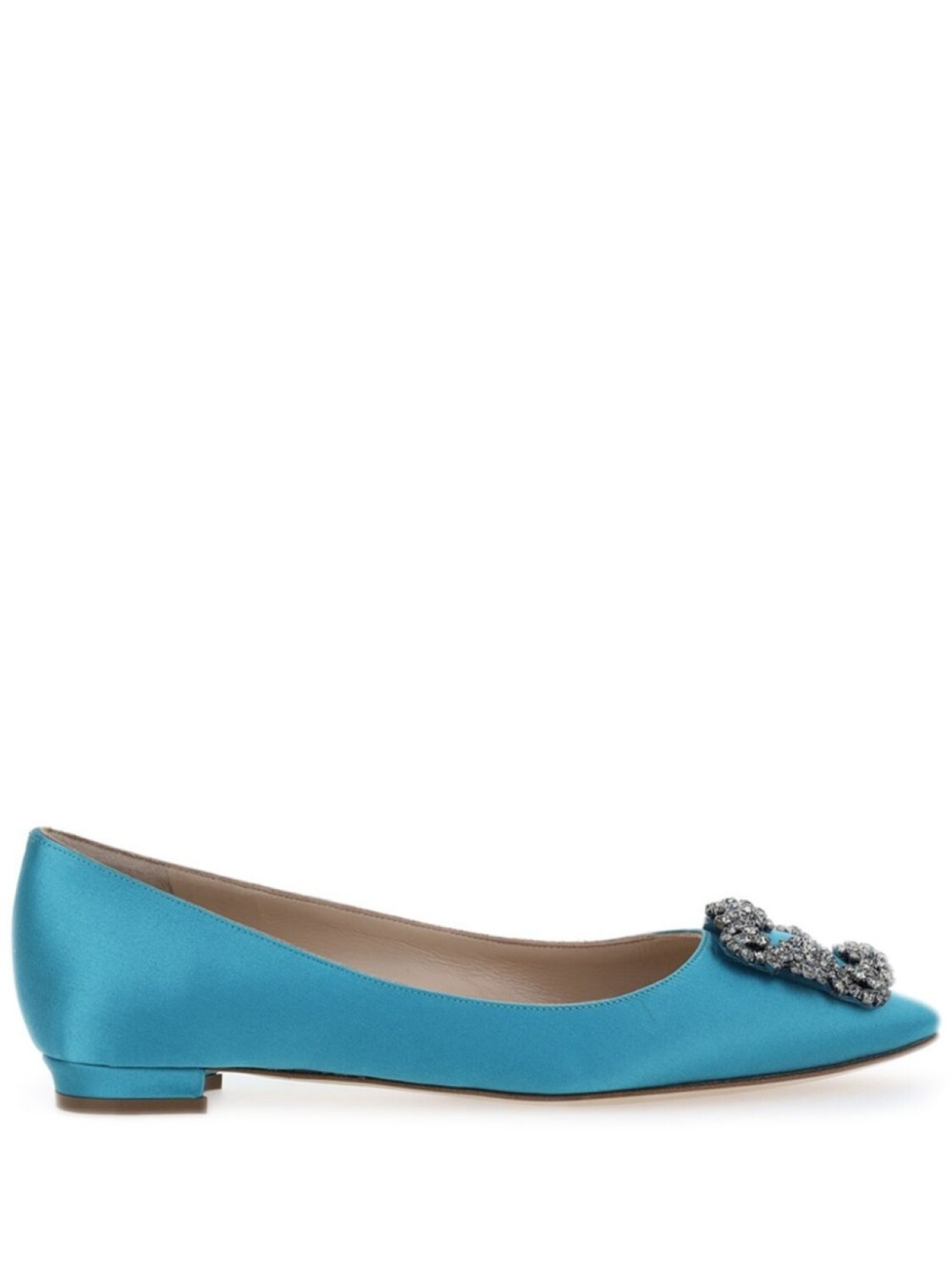 

Manolo Blahnik атласные балетки Hangisi, синий