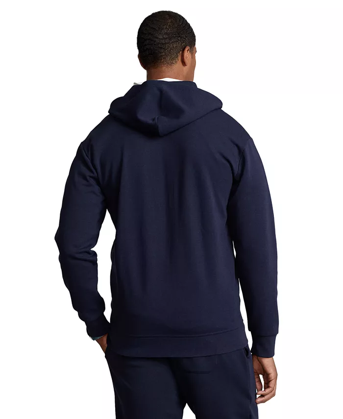 Мужская толстовка с молнией Big & Tall из двойного трикотажа Polo Ralph Lauren, синий — фото 2