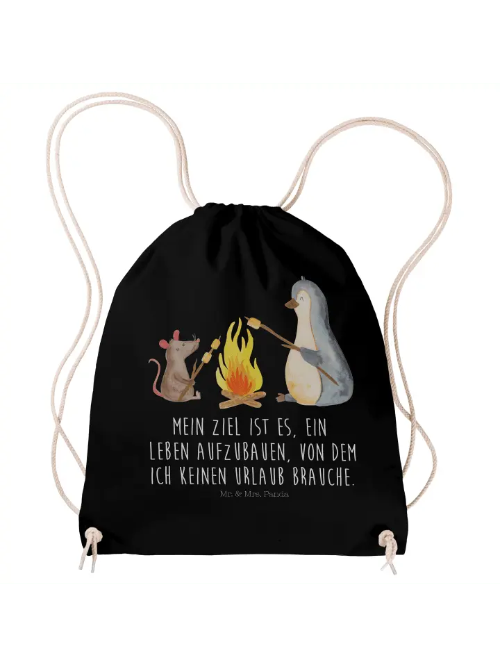 

Спортивная сумка Mr. & Mrs. Panda, черный