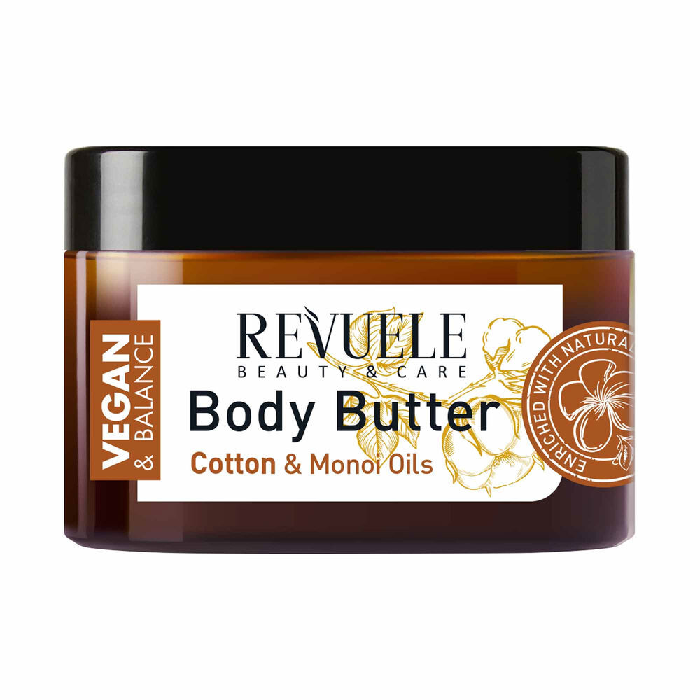 

Увлажняющий крем для тела Body Butter Con Aceite De Algodón Y Monooi - Vegano Y Balance Revuele, 360 мл