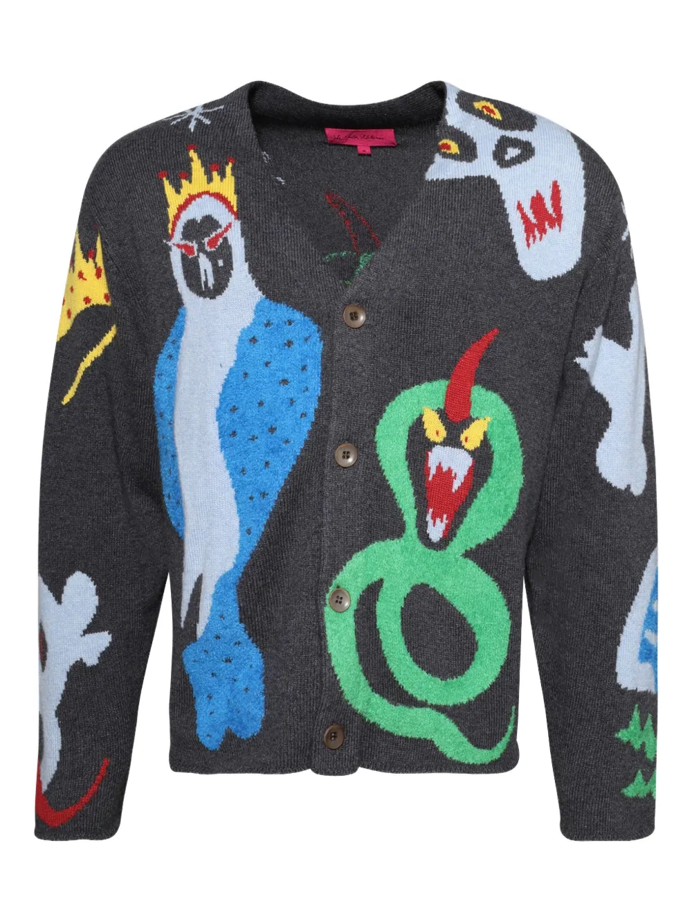 

Кардиган с мифическими существами The Elder Statesman, серый