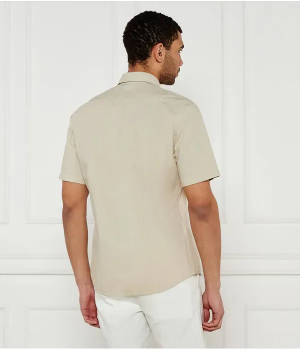 Элегантная рубашка_6-короткий_М regular fit Boss Orange, бежевый — фото 3