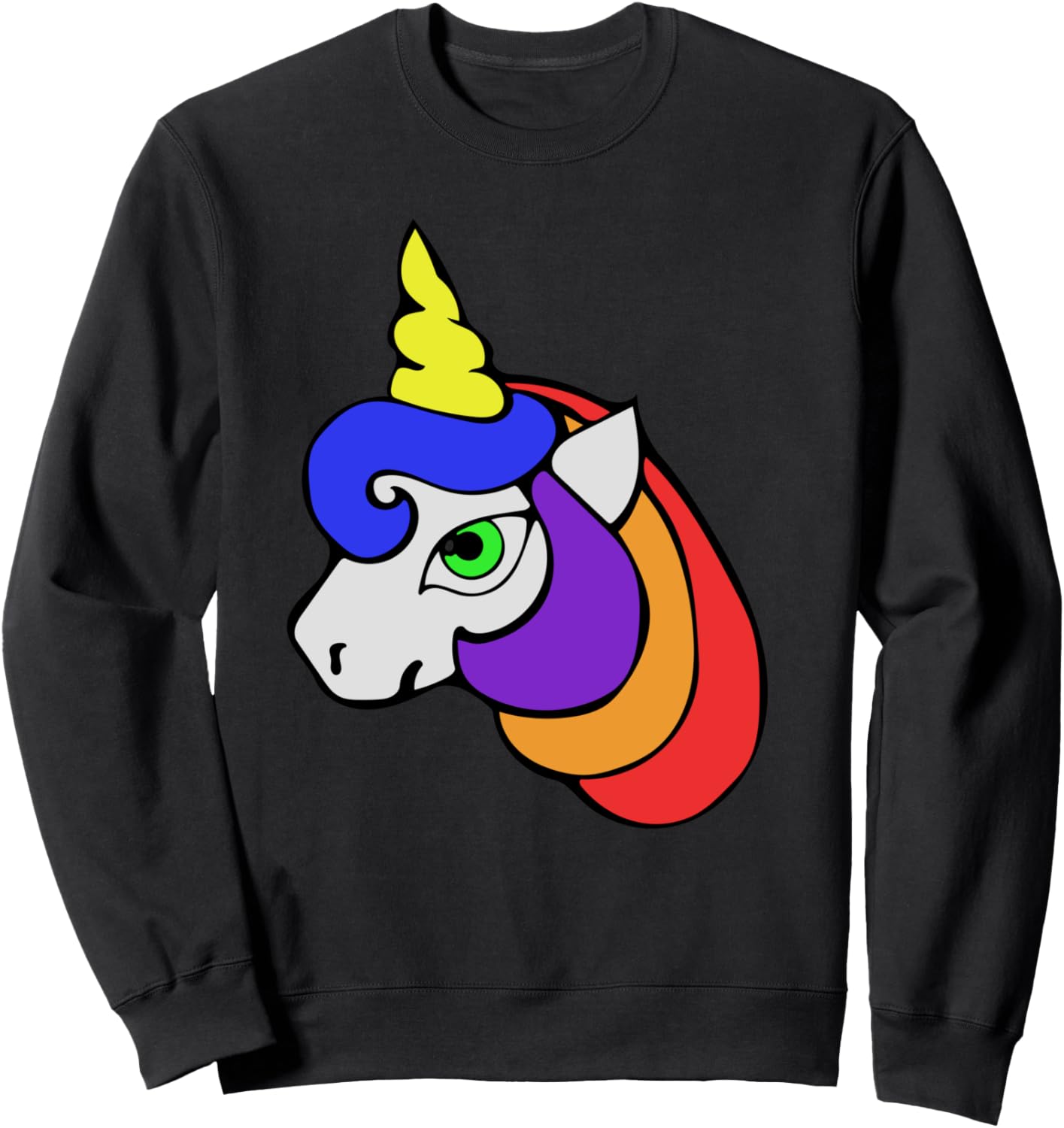 

Милый единорог, радужный рисунок, забавная толстовка с единорогом Cat Snugg, черный