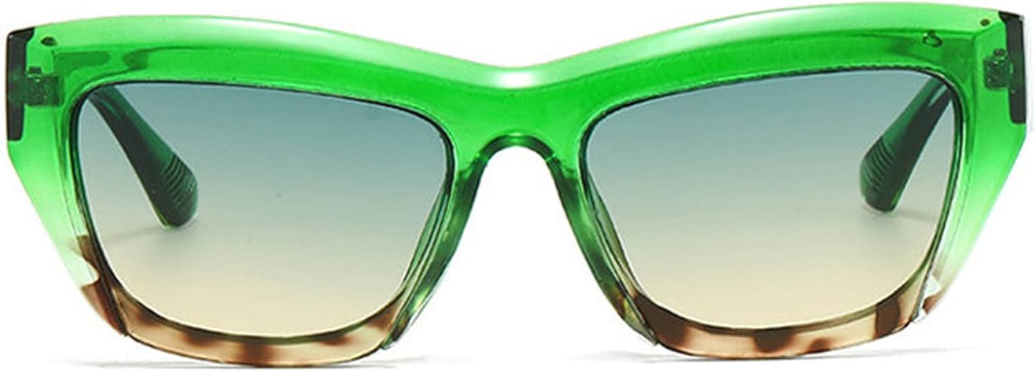 

Солнцезащитные очки Helena Vintage зеленые прямоугольной формы 2025 года, модная квадратная оправа, популярный дизайн, защита от ультрафиолета UV400, модель «кошачий глаз», C5