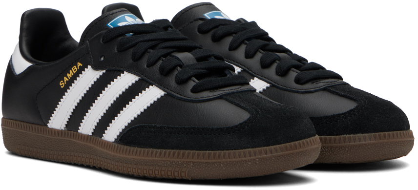 Черные кроссовки Samba OG Adidas Originals, Core black/Cloud white/Clear granite — фото 4
