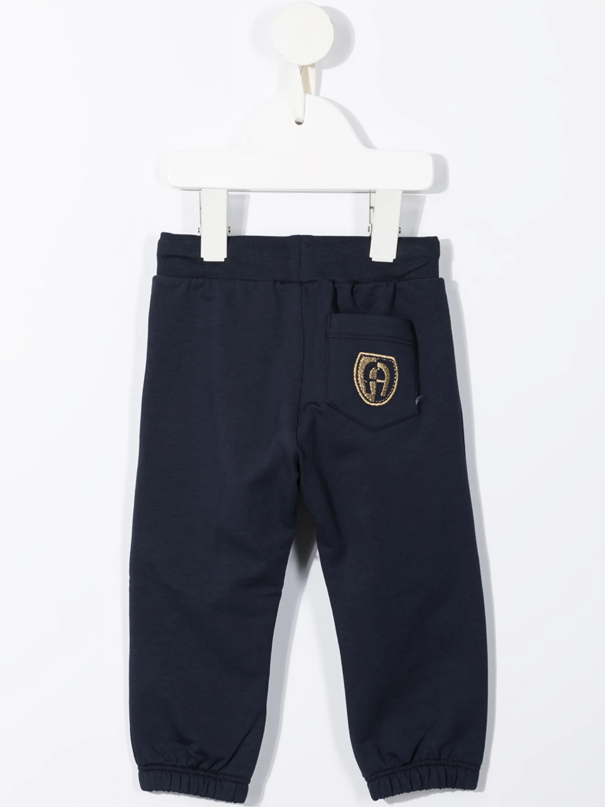 Спортивные брюки с кулиской и логотипом Aigner Kids, синий — фото 2