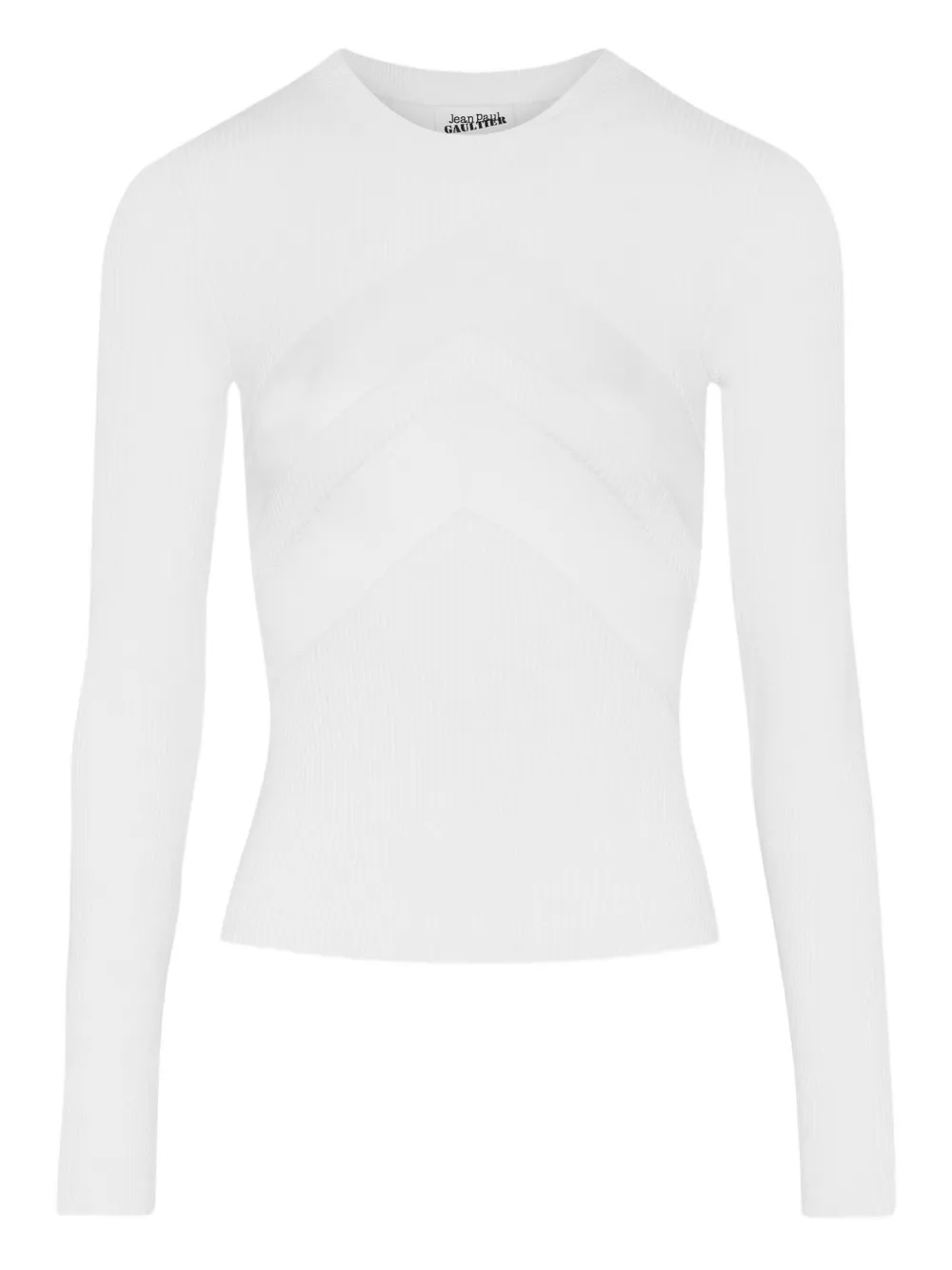 

Белый топ с ёлочным узором Jean Paul Gaultier