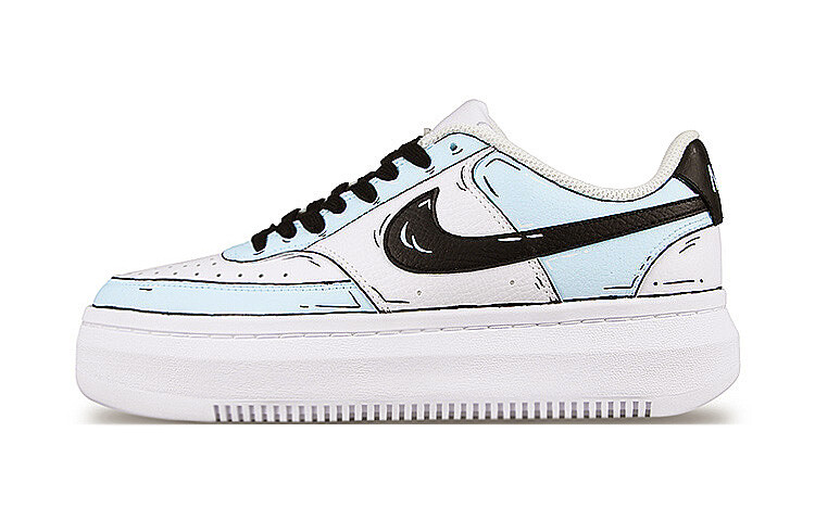 

Кроссовки Nike Court Vision 1 Skateboard Shoes Women's Low-Top White Black