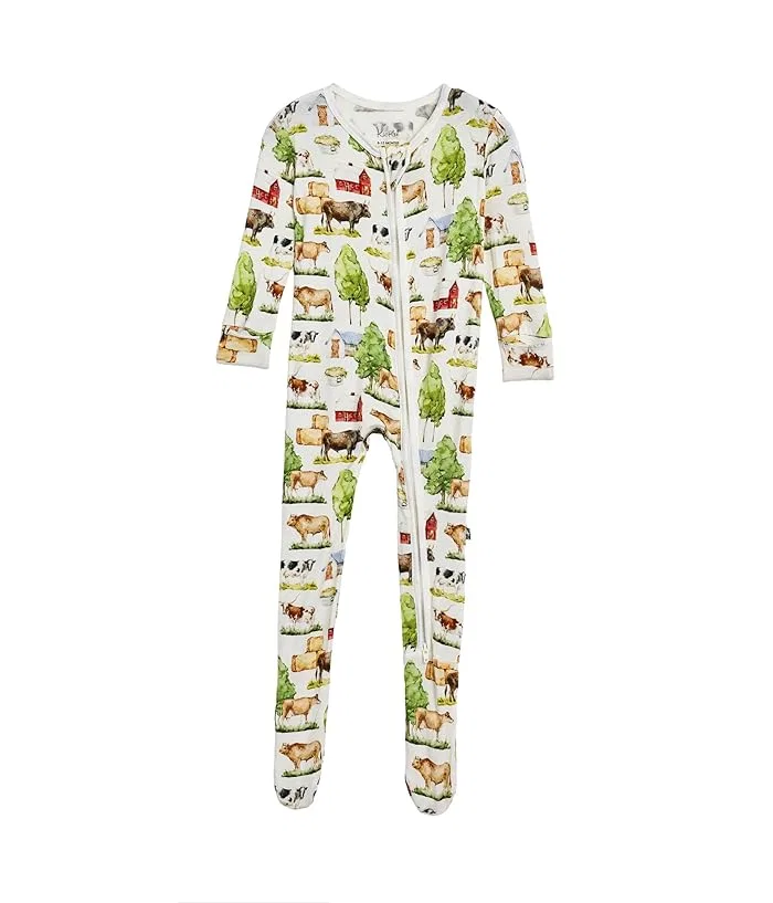 Пижама-комбинезон с принтом Footie Kickee Pants Kids, Spring Sky Floral Vines