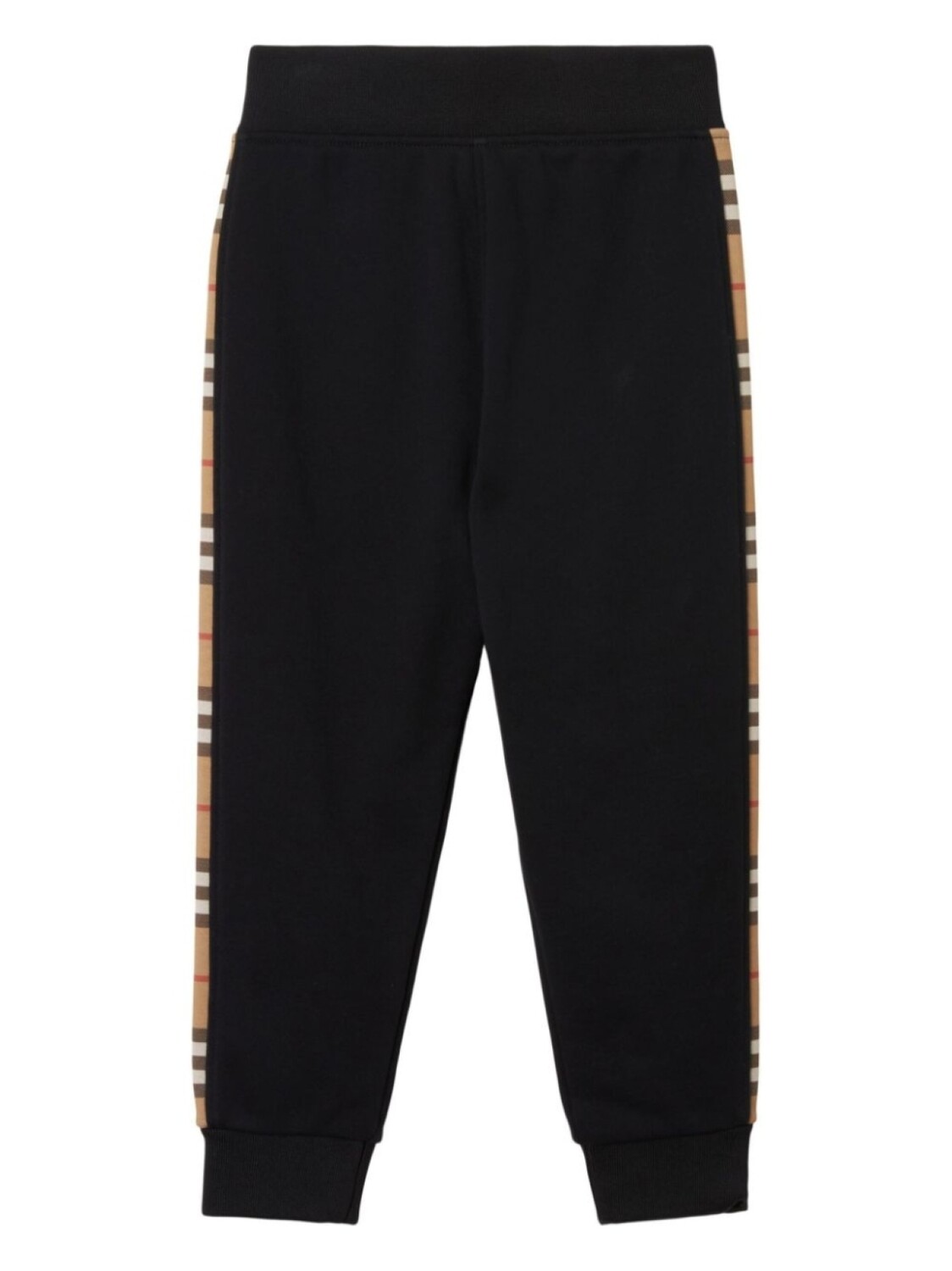 

Burberry Kids спортивные брюки с лампасами в клетку Vintage Check, черный