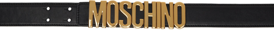 

Черный ремень с логотипом Moschino, цвет Fantasy print