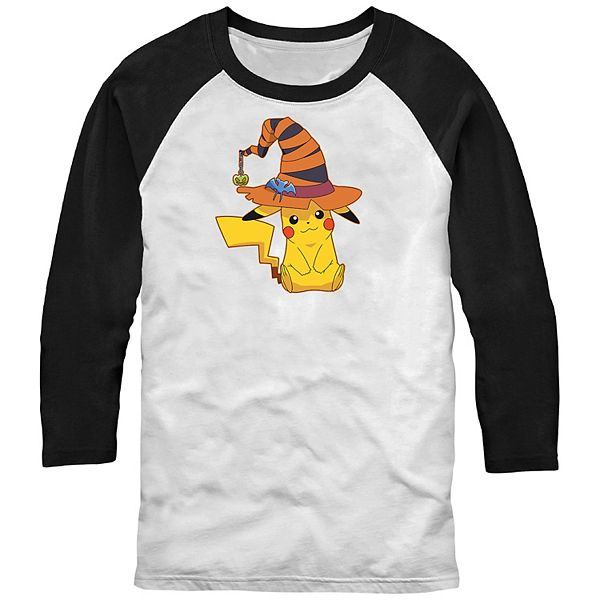 

Мужская футболка raglan с принтом покемон пикачу ведьма Licensed Character