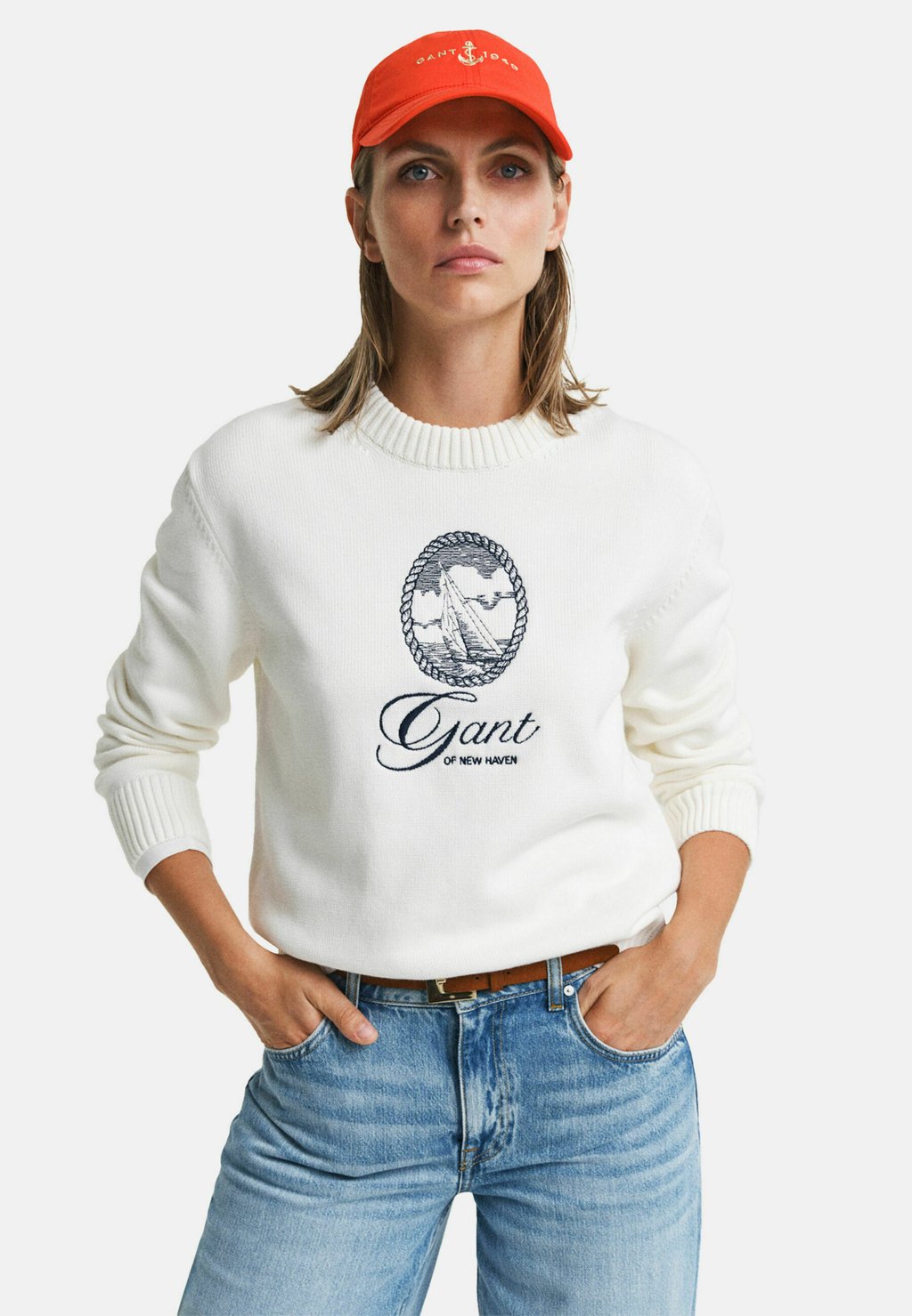 

Свитер CREW NECK GANT, слоновая кость