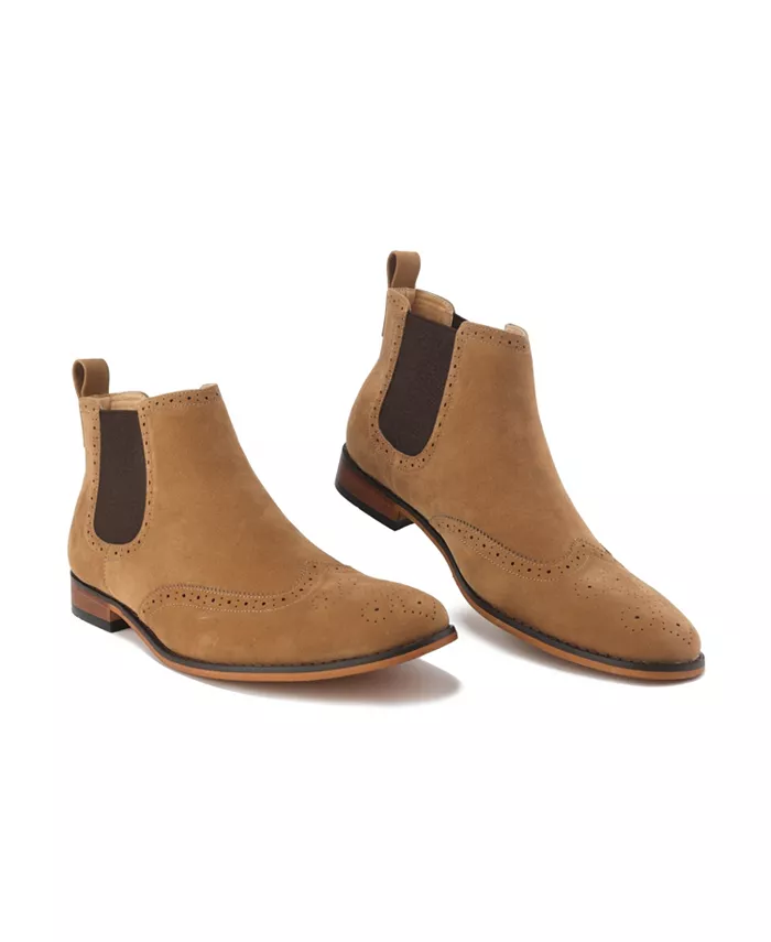 

Мужские слипоны Wing Tip Chelsea Boots Gino Vitale, коричневый