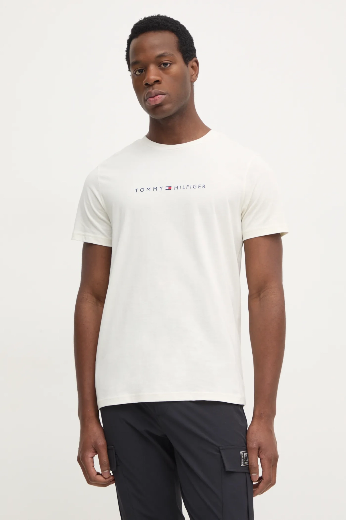 

Хлопковая футболка Tommy Hilfiger, бежевый