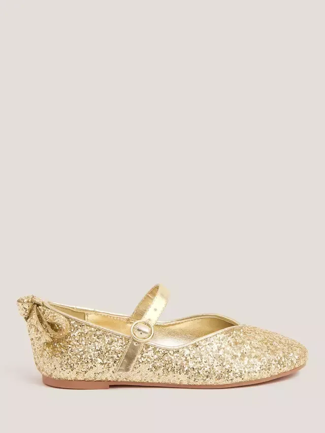 Детские балетные туфли с блестками Monsoon, Gold