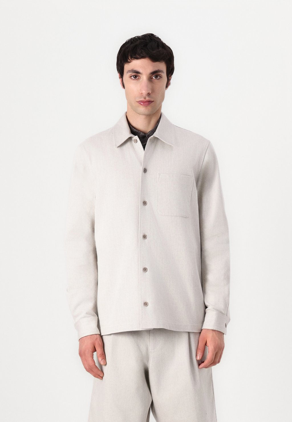 

Рубашка TAKA OVERSHIRT 1 Samsøe Samsøe, светло-серый