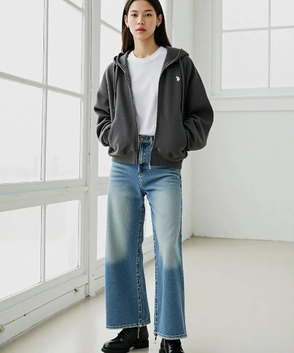 Мужская флисовая толстовка на молнии, производства US POLO ASSN. U.S. Polo Assn., Charcoal Gray — фото 2