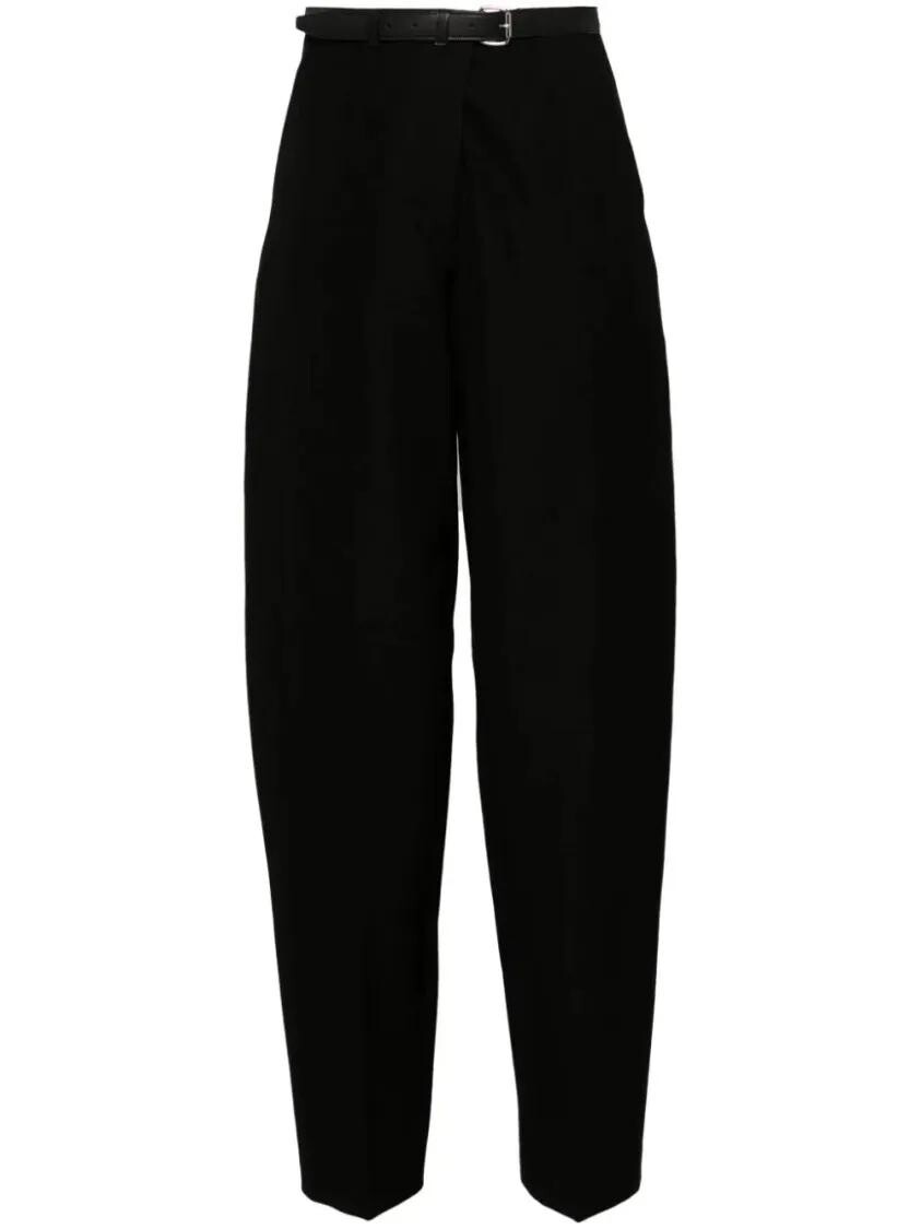

Шерстяные брюки с поясом Alexander Wang, черный