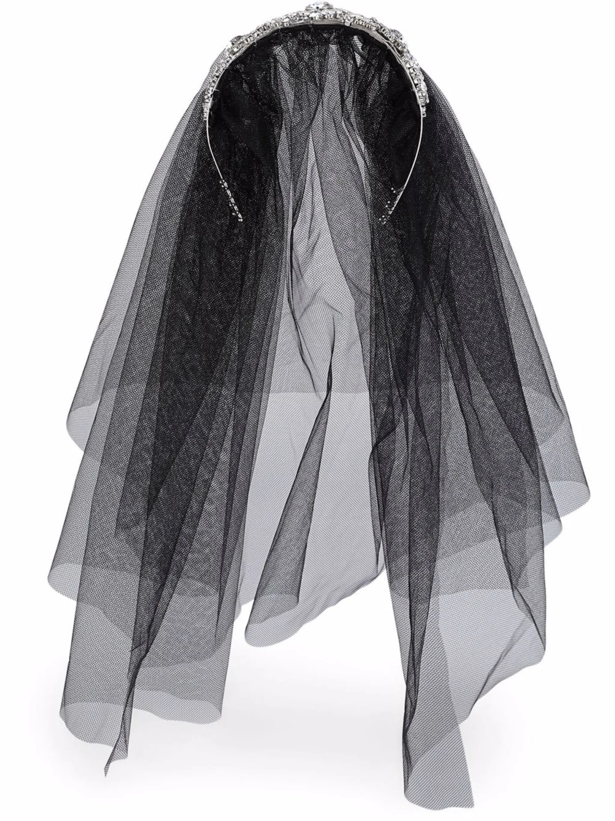 

Вуаль из тюля со стразами Dolce & Gabbana, черный