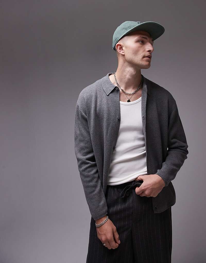 

Topman – Серый элегантный кардиган