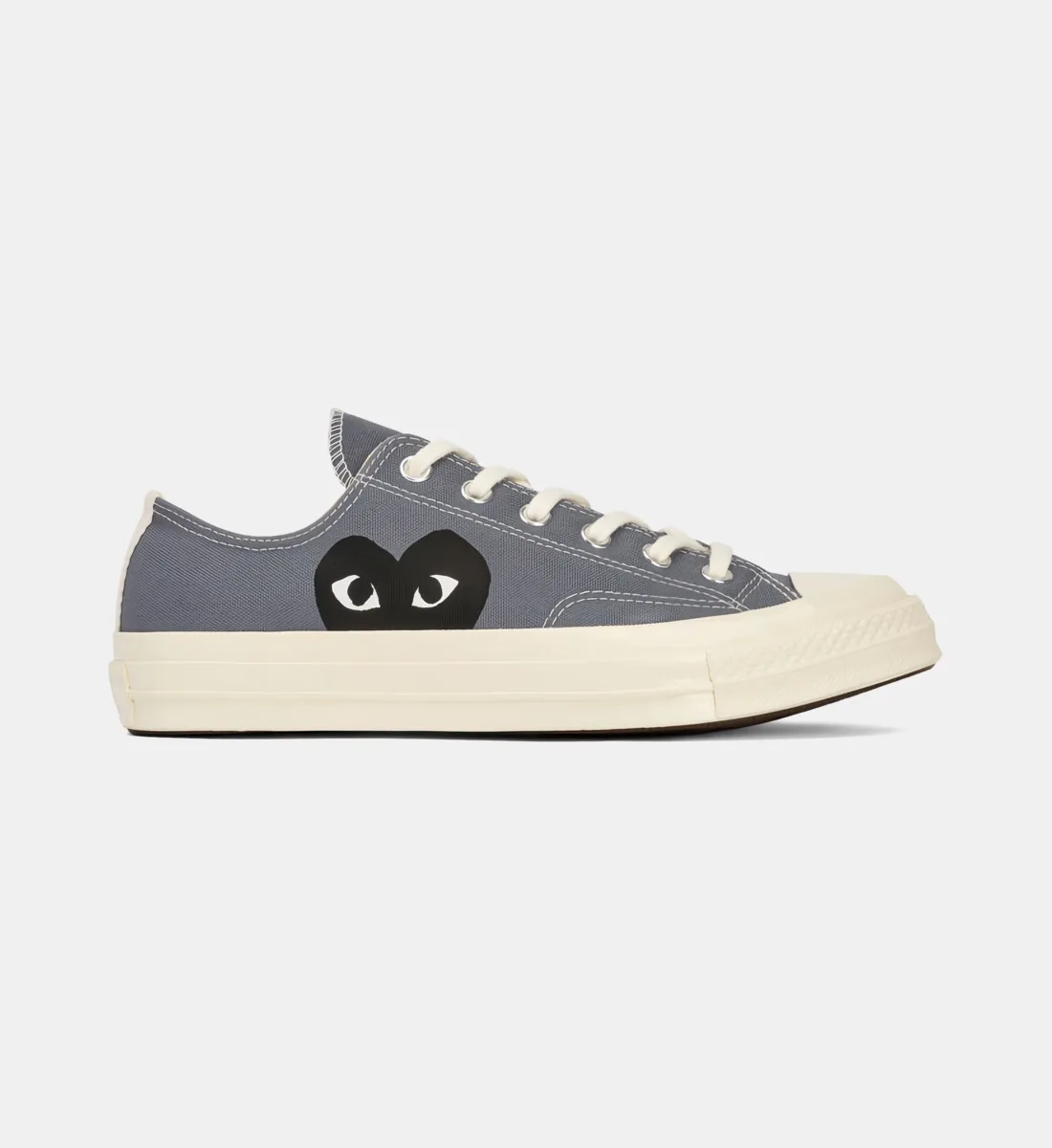 Низкие кеды Comme des Garçons PLAY X Converse из хлопка, серый