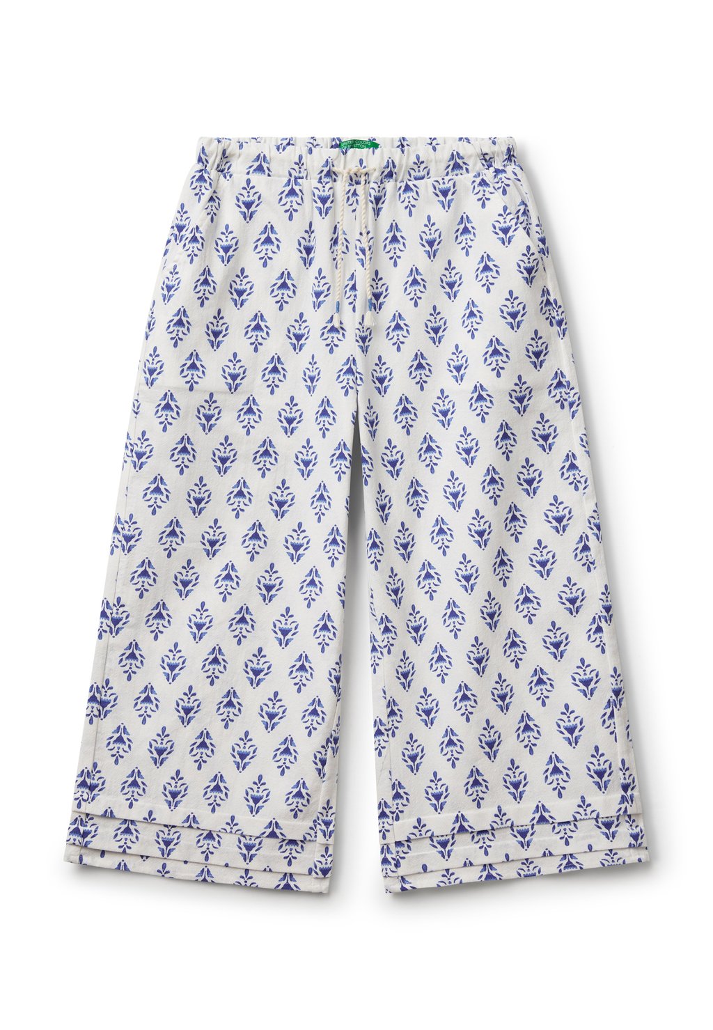

Брюки PATTERNED WITH WIDE United Colors of Benetton, белый