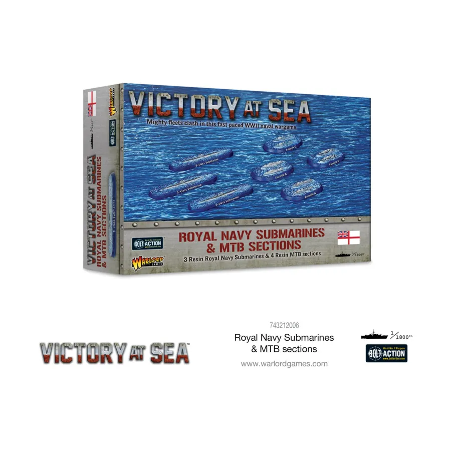 

Подводные лодки и секции MTB Королевского флота, Victory at Sea (1:1800)