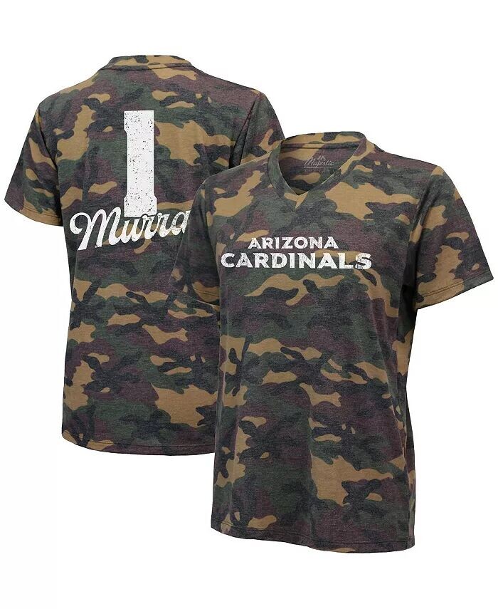 

Женская футболка Kyler Murray Camo Arizona Cardinals с именем и номером Tri-Blend с v-образным вырезом Industry Rag